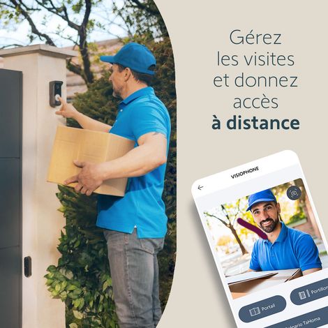 SOMFY 1871265 - Visiophone V500 Connect, Interphone connecté - Ecran tactile 7" — vue 3