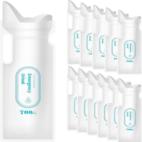 Sacs à urine jetables avec une feuille de coton absorbante, sacs urinaires de 700 ml pour le camping, les urgences et les embouteillages, sacs à urine en gel pour hommes, femmes, enfants, patients et (1/5)