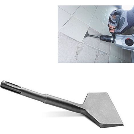 180 mm coudé – Tranchant 75 mm pour enlever carrelage et adhésifs – Acier trempé haute qualité – Chanfrein unique (1/5)