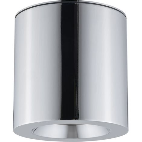 Deckenspot Aufputz Aluminium GU10 IP44 D: 8.5 cm rund Chrom Deckenlampe