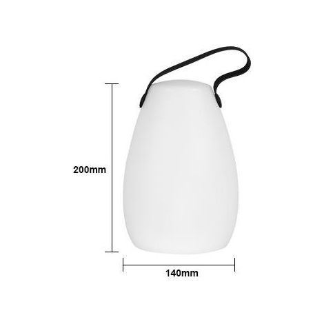 Lampe portable rechargeable par usb, petite lampe de table étanche pour l'extérieur-16 couleurs de lumière, 6 niveaux de luminosité, chargeur Type-C, 140140200mm, 1pc (1/4)