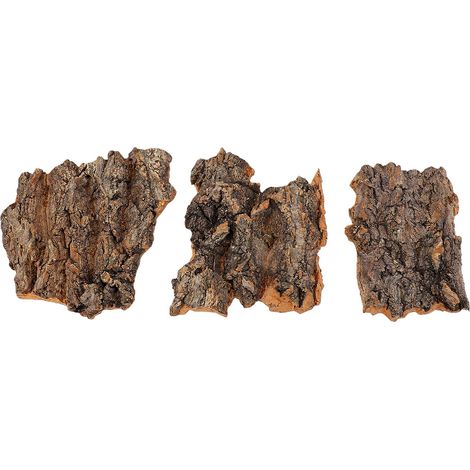 Écorce de liège naturel, animal de compagnie grimpant plat, doux pour cachette de lézard, serpent, décor d'aquarium, 10cm, 3 pièces (1/5)