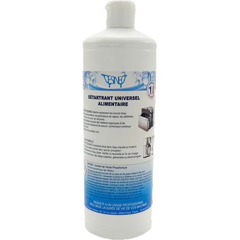 Disincrostante professionale 1 Litro versatile alimentare universale per generatore di vapore e caffettiera, lavastoviglie ecc.