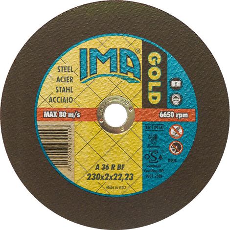 IMA DISCO P/FERRO GOLD PIANO D 230X2,0 MM- IMA- 50,0 pz