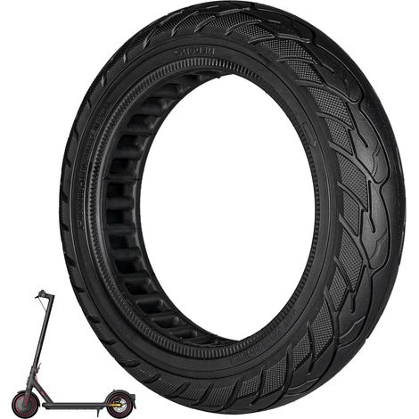 Pneu Plein 10 Pouces (60/70-7.0) pour Trotinette Xiaomi Scooter 4 Pro/Pro Max, Roue Anti Crevaison, Anti Dérapant Anti Crevaison Increvable Solide (1/5)