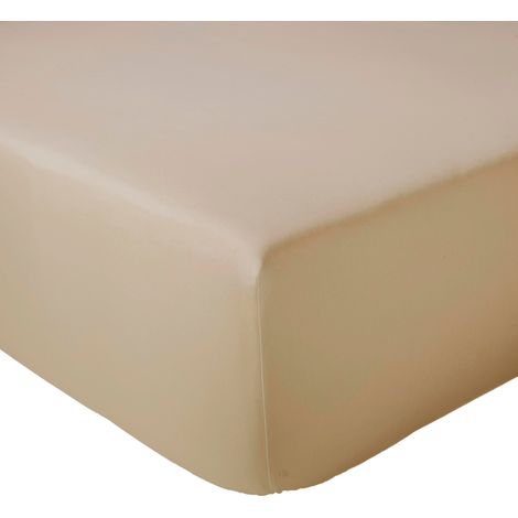 Drap housse en percale de coton uni PASSION PERCALE Bonnet de 30 cm 80x200 cm (1/5)