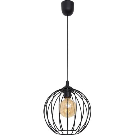 Helam MERCURE Plafonnier Wire Frame Noir 24cm (1/5)