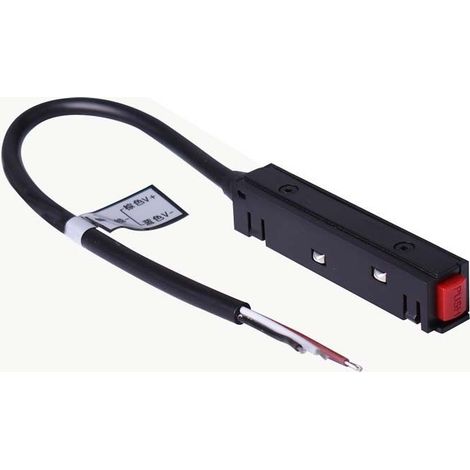 Connecteur d'alimentation avec câble pour rail magnétique - 48V - Noir (1/5)