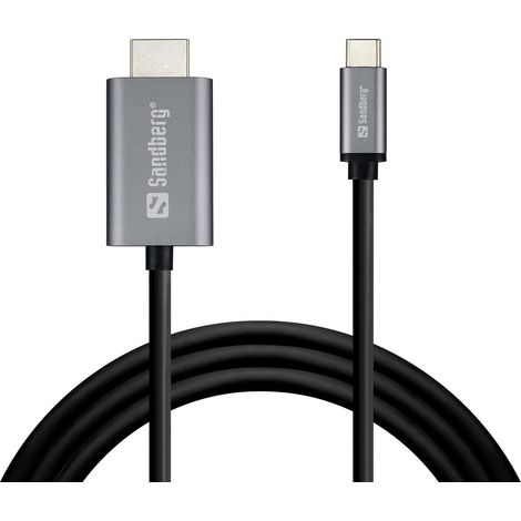 SANDBERG Video- / Audiokabel - USB-C mÃ¤nnlich bis HDMI mÃ¤nnlich