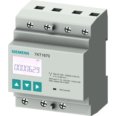 Siemens SENTRON Messgerät 7KT PAC1600, 3-phasig, 80 A, Hutschiene, Modbus RTU, 7KT1665