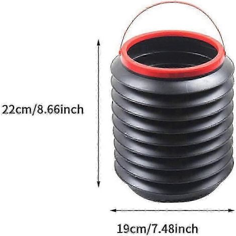 Poubelle de voiture pliable de 4 litres, poubelle de véhicule pliable à suspendre (1/5)
