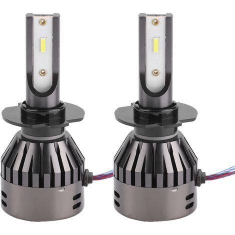 Deux phares automobiles à LED blanches H7 60W avec projecteurs intégrés et drivers intégrés. (1/5)