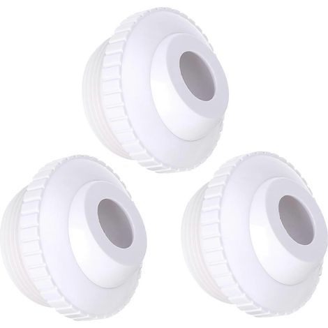 Buse de piscine en 3 pièces, buse d'entrée à flux directionnel de 3/4 pouce avec œillet, pièces de rechange et accessoires pour buse anti-refoulement de piscine et spa avec filetage MIP de 1-1/2 pouce (1/5)