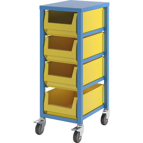 eurokraft pro, Chariot porte-bacs, bleu clair RAL 5012, (1/5)