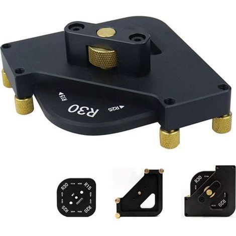 4-in-1-Frässchablone aus Aluminiumlegierung R10 R15 R20 R30, halbrunder Eckradius (1/4)