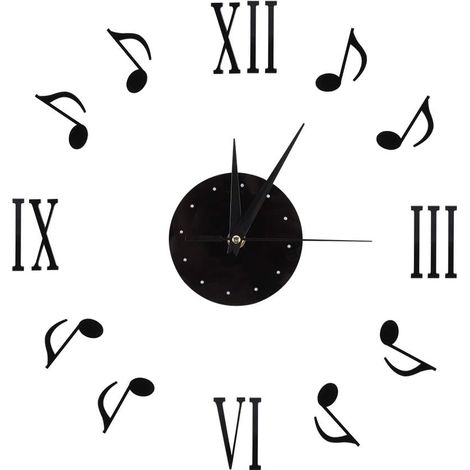 Autocollant d'horloge Murale, Horloge Murale 3D, Horloge Murale de Chiffres Romains 3D muets Modernes pour la décoration de Chambre de Bureau à Domicile de Salon (1/5)