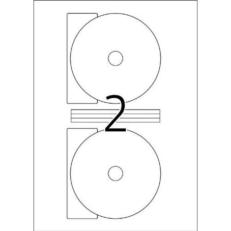 HERMA CD-Etiketten Maxi A4 weiß 116 mm Papier opak 20 St. (1/4)