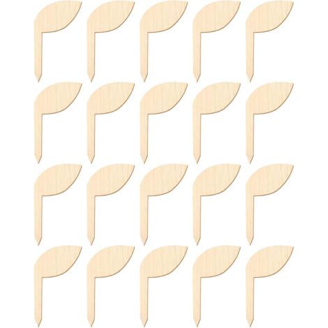 royaluxe-20 Pièces Étiquettes Plantes Étiquette Bamboo Garden Marquage Plantes Étiquette Marquage Forme Fleur Bambou Étiquette Marquage Ecologique Plantes Étiquettes Plantes Bamboo pour Jardin (feuill (1/5)