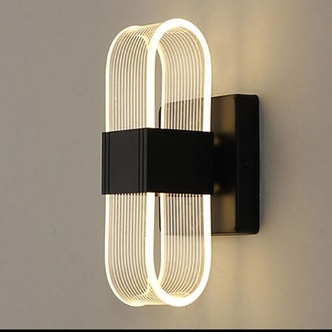 Lampe Murale à LED en Acrylique Moderne, des Lampes murales intérieures à LED, des lumières Nocturnes au Chevet, 3 Couleurs d'éclairage de Mur ajusté, pour Le Couloir du Salon de la Chambre,