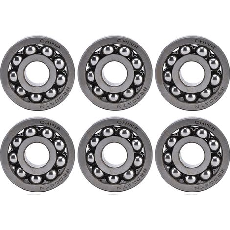 6Pcs Self Aligning Ball Bearing Double Row Radial Contact Mechanical Equipment Accessories2200 (1/5)