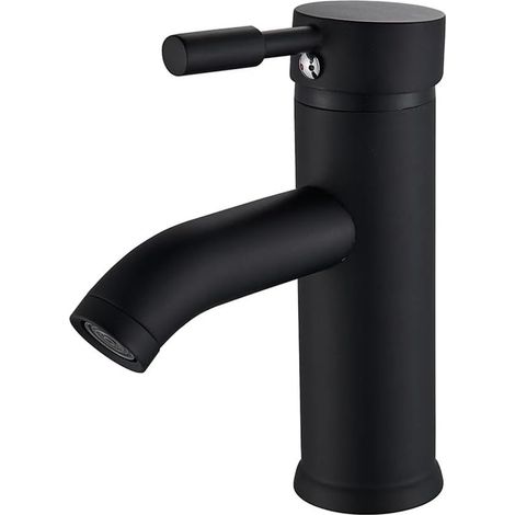 Waschbeckenarmaturen, Mischbatterie für Warm- und Kaltwasser, Waschbeckenarmatur, Schwarz-Gold-Wasserhahn, Küchenarmatur, Badezimmerarmatur, Einloch-Waschtischarmatur (1/5)