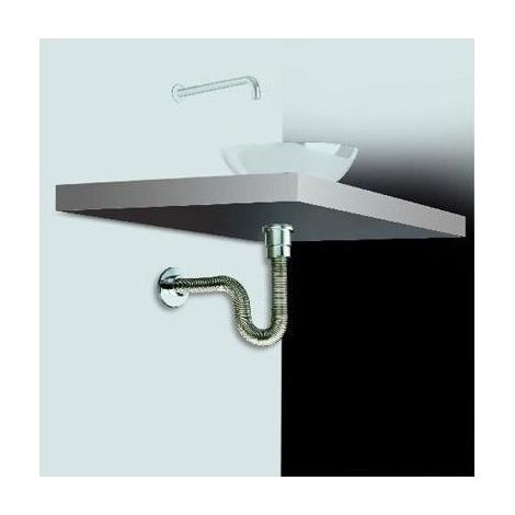 PASSE-PARTOUT SIPHON FLEXIBLE D.32 L.50 CM METAL CHROME - CRISTINA ONDYNA PP61051 (1/2)