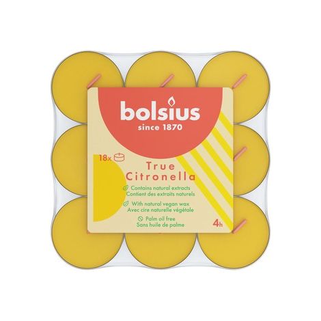 Bolsius Tealights profumati alla citronella 18 pezzi