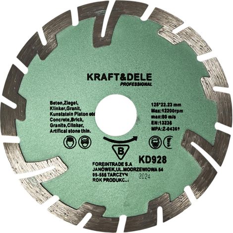 Disco de diamante segmentado 125x22,23 mm KD928 (1/5)