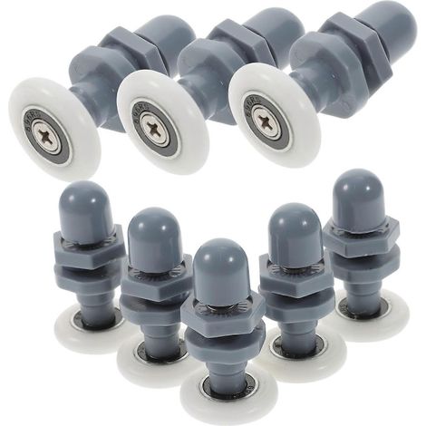 Butoirs de porte de douche transparents de 49 mm pour portes coulissantes en verre, réduction du bruit et protection contre les rayures (4 pièces) (1/5)