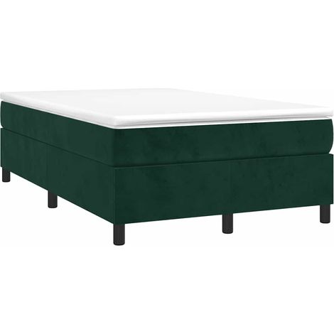 Lit double Lit adulte Sommier à lattes de lit avec matelas vert foncé 120x190 cm (1/5)