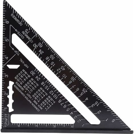 7-Zoll-Dreiecksprofil aus schwarz oxidiertem Aluminium, metrisch (1/4)