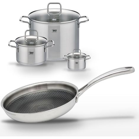 Lot Poêle 28cm & 3 Faitouts Elo Relief Evolution (1/5)