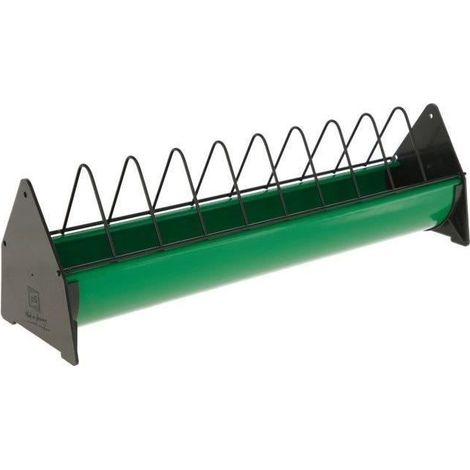 Mangeoire pour jeunes poules KERBL - Vert/Noir - 50 x 10 cm - Plastique robuste - Extérieur