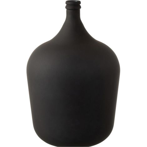 Vase Design en Verre "Gentle" 55cm Noir Mat