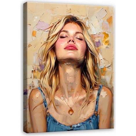 tableau femme visage moderne sur toile Murale pour chambre salon 40x30 (1/3)