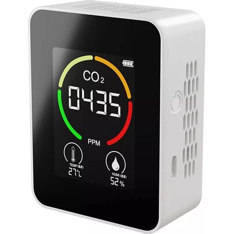 CO₂-Messgerät, Multifunktions-Thermo-Hygrometer, Digitaler Luftqualitätsdetektor für Zuhause, Intelligenter Luftqualitätsmonitor