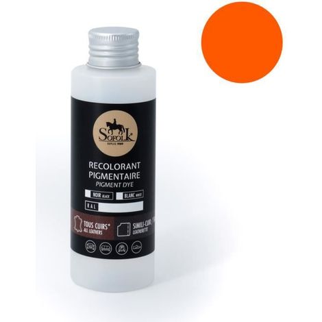 Pittura Pelle/Similpelle (125ml, 18-ARANCIONE) - SOFOLK - Manutenzione per Sedile e Volante di Auto, Divano, Scarpa (1/4)
