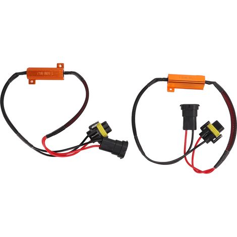 Deux résistances pour lampes LED, conception intégrée, finition soignée, légères et portables, adaptées aux feux arrière LED. (1/5)