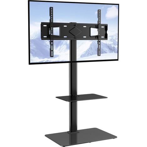 Support TV Pivotant pour Télévisions de 81,3 à 165 cm, Meuble TV sur Pied, Portable et Réglable en Hauteur, Capacité de Charge de 41 kg, Max VESA 400x600 mm, pour Salon Maison Bureau Classe (1/5)