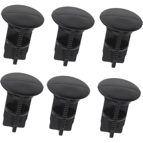 Pack of 6 240L Bin Lid Hinge Pins 43x18mm Black Plastic Fits Bins Heavy Duty Replacement Part (1/5)