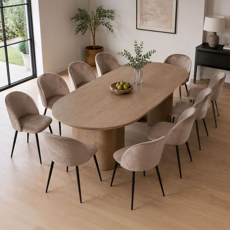 Sedia Achito, 10 Sedie, Imbottito, Peso Supportato 120 kg, Grigio Tortora