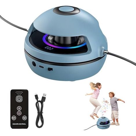 Cuerda para saltar electrónica，10 movimientos，pantalla LED y música Bluetooth. Apta para niños y adultos (azul) (1/5)