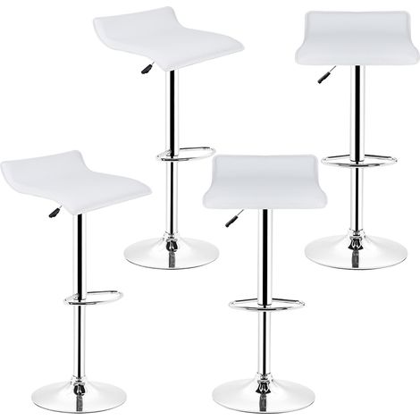 Aqrau Tabourets de bar, Lot de 4 - Tabouret de bar Tabouret a la Maison , Cuisine Blanc