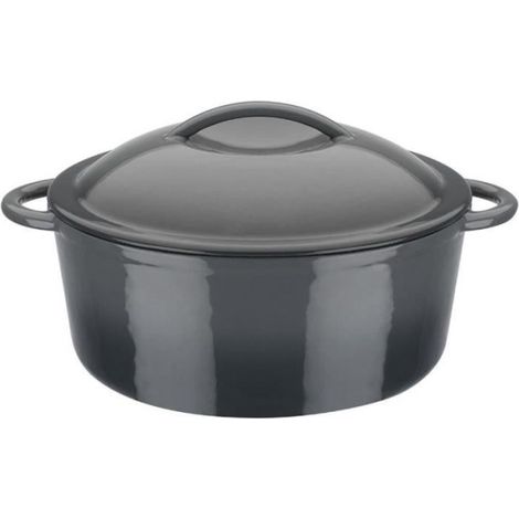 Marmite fonte massive - GSW - GREY SHADOW - 24 cm - Ronde - Induction - Gris (1/5)