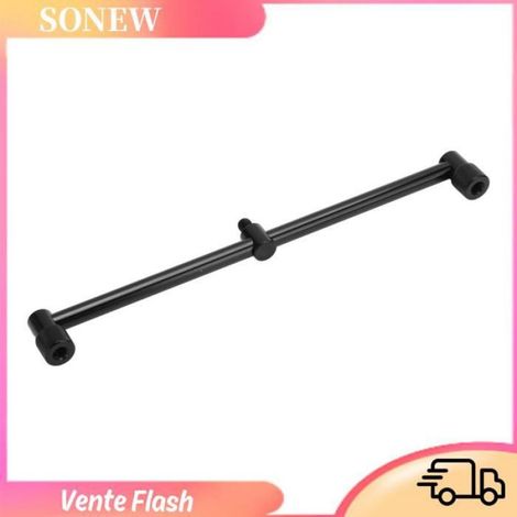 Sonew Support porte canne à pêche Support Canne Stand Pod Aluminium Noir Haute Qualité Pêche Extérieur sport pack 2 2 têtes 30cm (1/5)