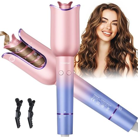Hair Curler, Curling Iron 23 mm, Automatic Negative Ion Curling Iron, 3 Temperature Automatic Curler, Anti-scald Design, Smart Hair Curler (1/5)
