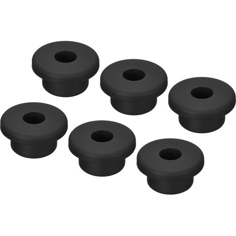 Lot de 6 œillets en caoutchouc de 19 mm de diamètre Rond en forme de T Joint de protection flexible pour tuyau de câble pour organiser et protéger les cordons (1/5)
