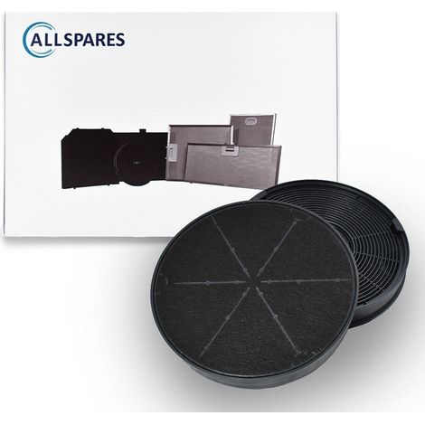 Filtro de carbón AllSpares (2 uds.) para campanas extractoras compatibles con Bosch Siemens Neff 748732 / 748733 y Faber 1120157240