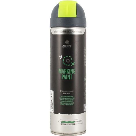 Bombe de peinture de marquage au sol signalisation - Jaune - MTN Pro - 500ml