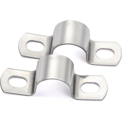 CCYKXAA 10 Pcs U-Collier de Serrage Tuyau Robustes Ø20 mm, Collier de Fixation Inox - Tuyau Pour Fixation/Attache Tube (1/5)